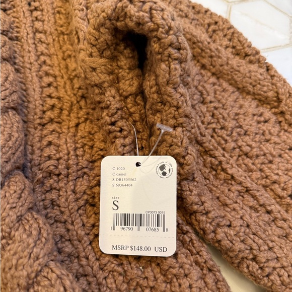 Free People Cutting Edge Cable Pullover size small - Picture 3 of 4